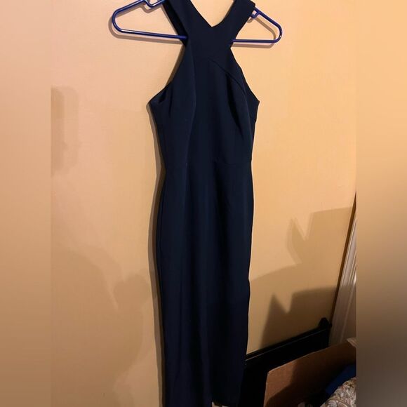 Trina turk navy maxi dress 0 - Picture 1 of 9